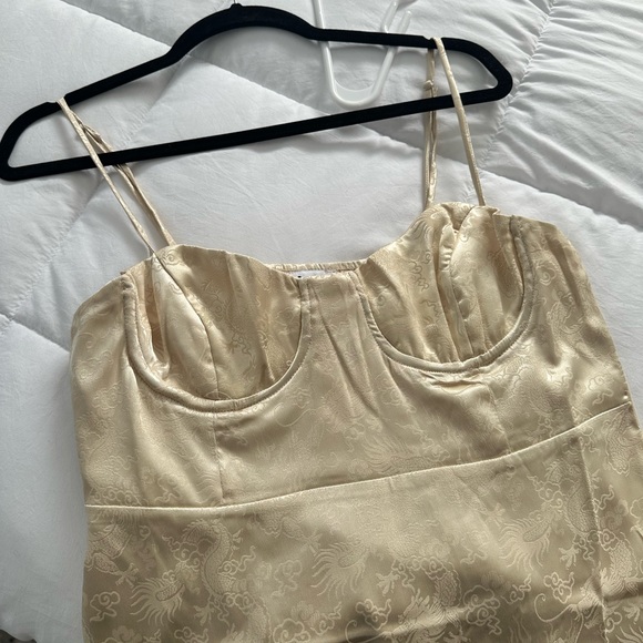 Princess Polly Exclusive Silky Champagne Mini Dress - Picture 4 of 6